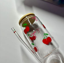 Load image into Gallery viewer, Cherry Coquette Glass Cup
