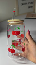 Load and play video in Gallery viewer, Cherry Coquette Glass Cup
